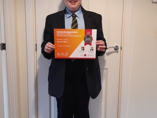 Charlton Student wins Pride of Telford Award