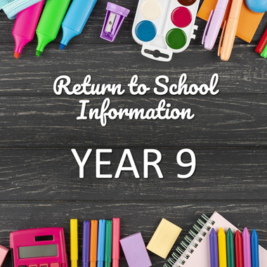 Year 9 - Return to School September 2021