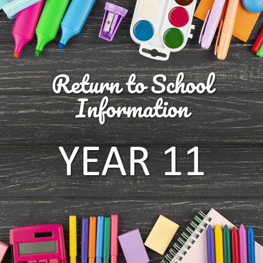 Year 11 - Return to School September 2021