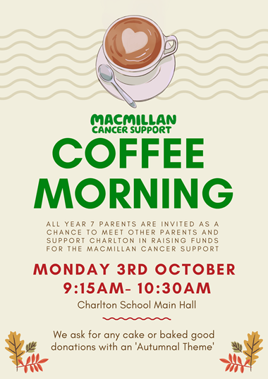 Macmillan Bake Off 3rd October