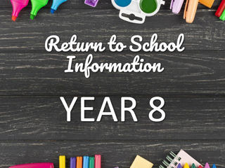 Year 8 - Return to School September 2021