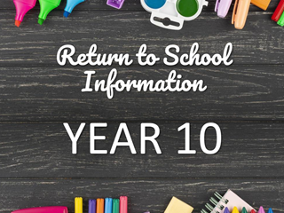 Year 10 - Return to School September 2021