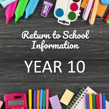 Year 10 - Return to School September 2021