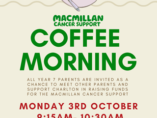 Macmillan Bake Off 3rd October